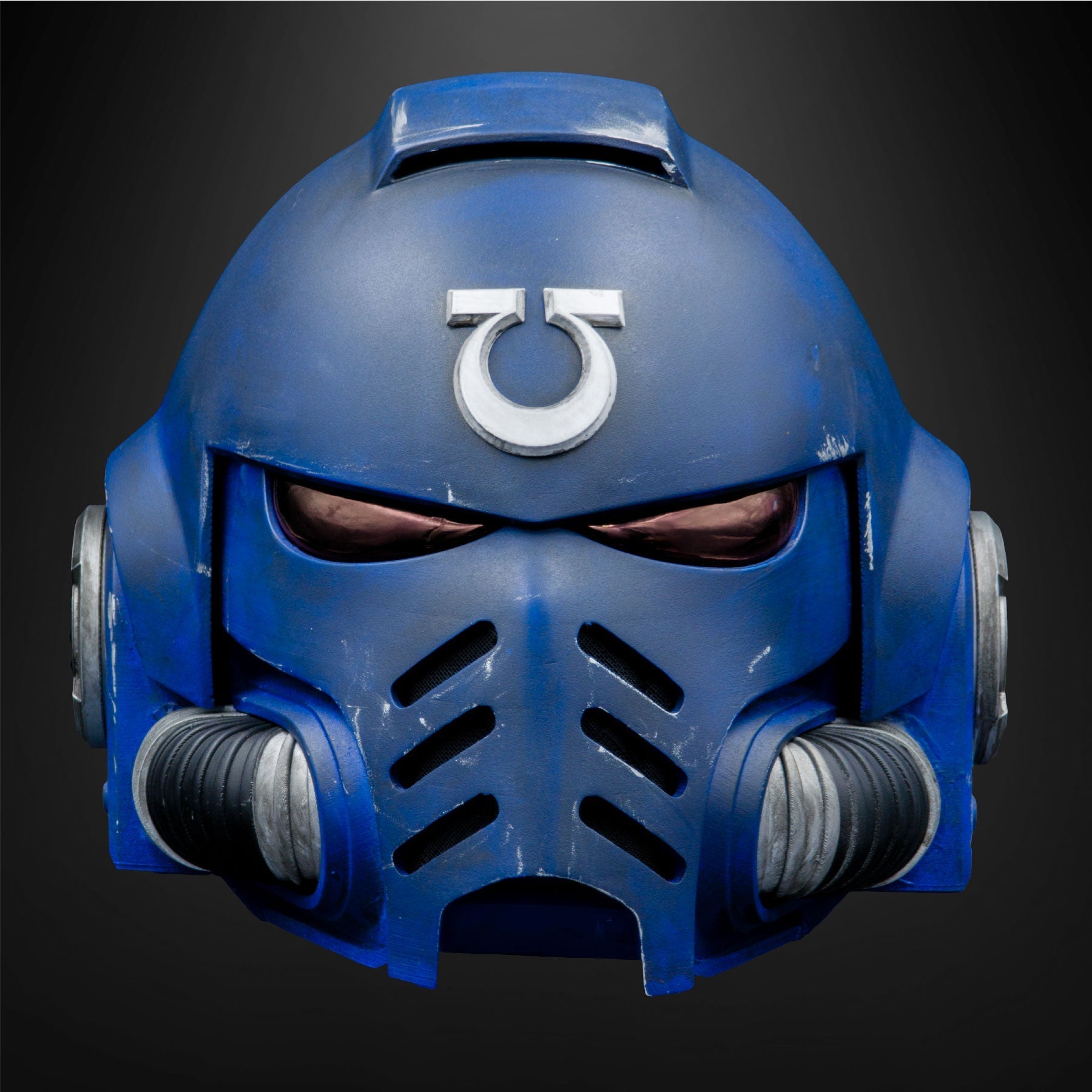 Finished painted example for Grimdark: Power Armour Helmet - Primaris