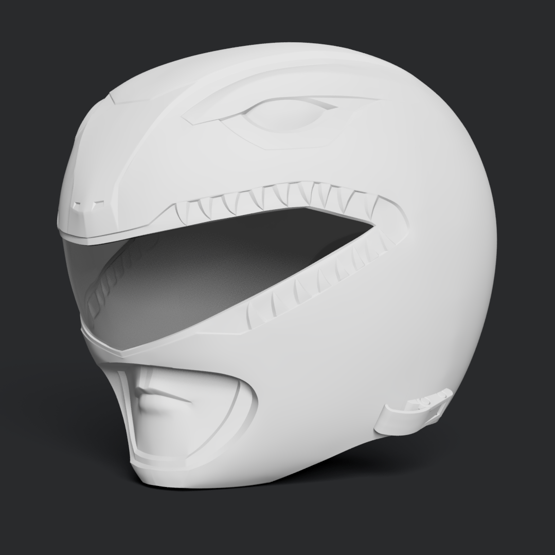 Finished painted example for Power Rangers (MMPR): Red Ranger Helmet