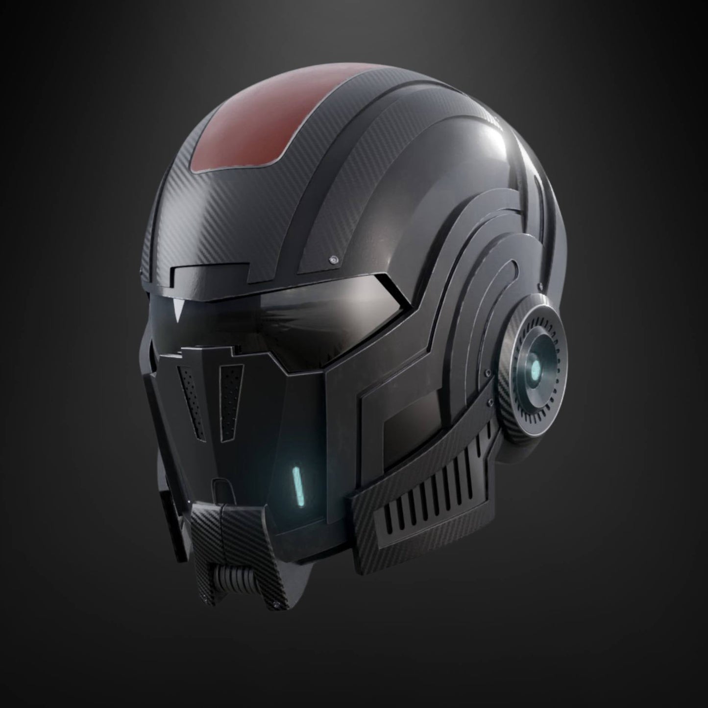 Finished painted example for Mass Effect 3: N7 Helmet