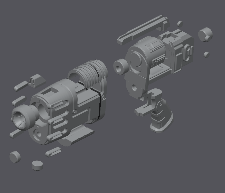 Grimdark: Plasma Pistol - Prop or Replica (DIY kit)