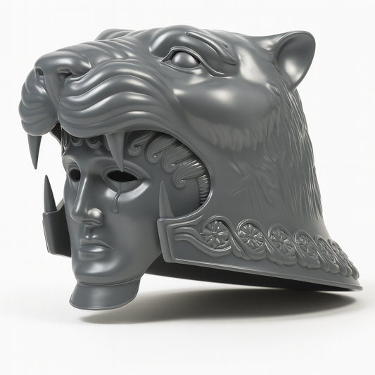 Assembled vapour-smoothed Build Kit hero image for Gladiator: Tigris of Gaul Helmet