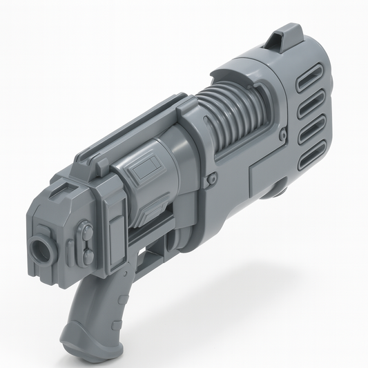 Assembled vapour-smoothed Build Kit hero image for Grimdark: Plasma Pistol