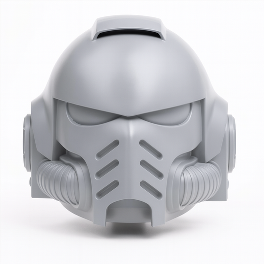 Assembled vapour-smoothed Build Kit hero image for Grimdark: Power Armour Helmet - Primaris