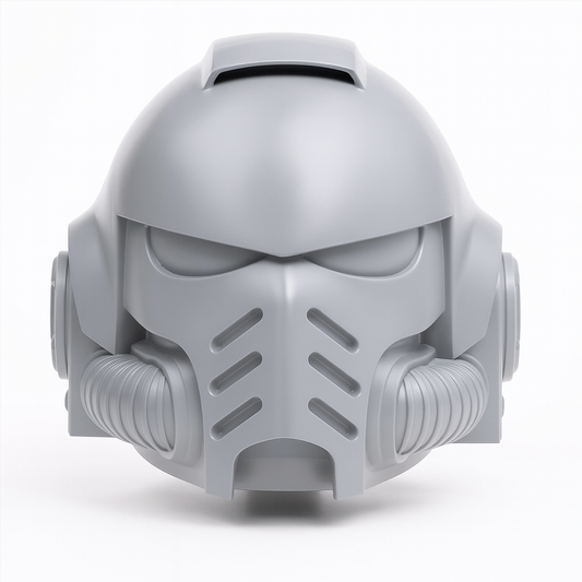 Assembled vapour-smoothed Build Kit hero image for Grimdark: Power Armour Helmet - Primaris
