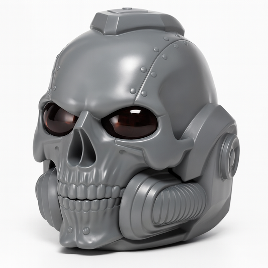 Assembled vapour-smoothed Build Kit hero image for Grimdark: War-Priest Helmet