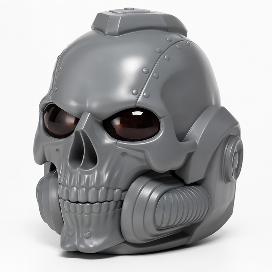 Assembled vapour-smoothed Build Kit hero image for Grimdark: War-Priest Helmet