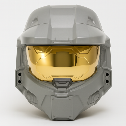 Assembled vapour-smoothed Build Kit hero image for Halo 3: Master Chief Helmet MK6
