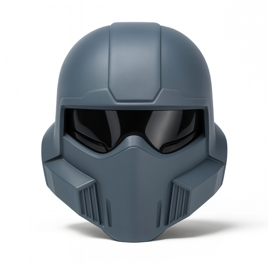 Assembled vapour-smoothed Build Kit hero image for Helldivers 2: TR-7 Ambassador Helmet