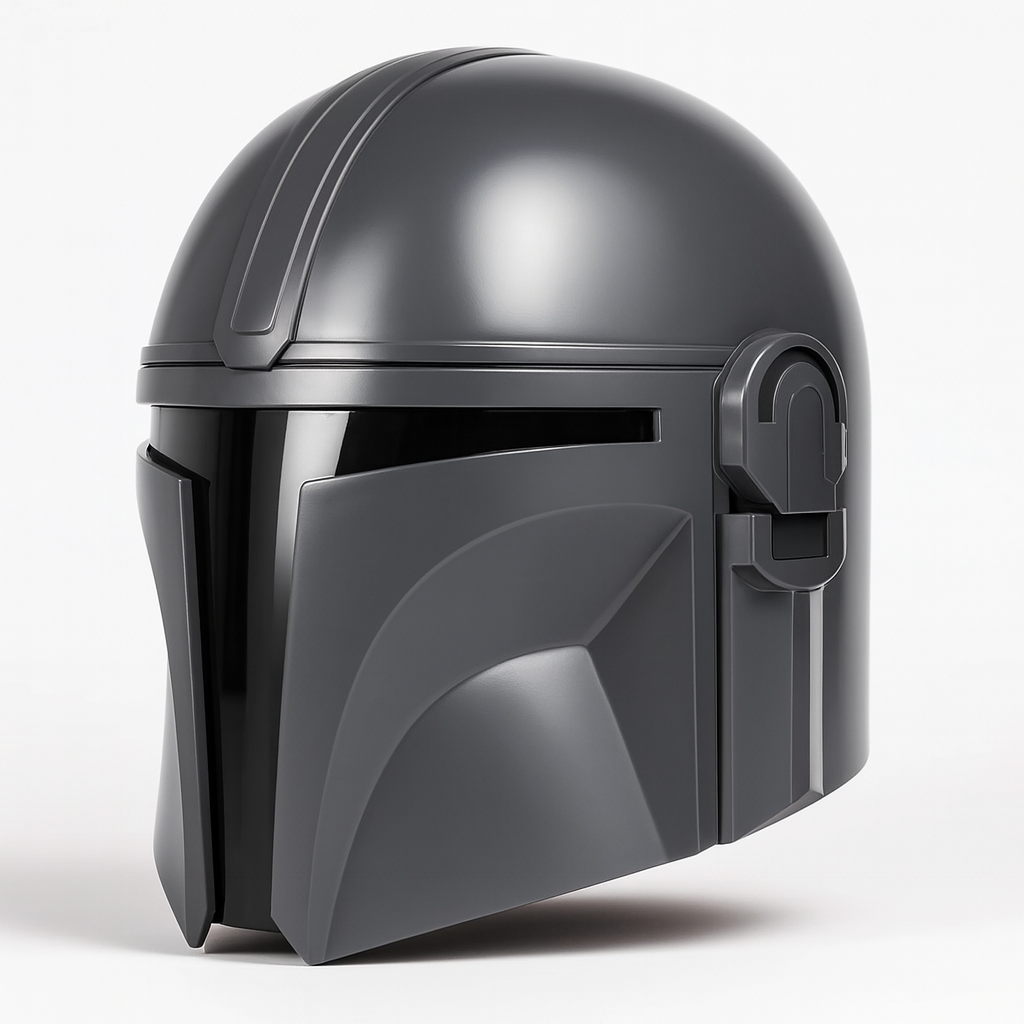 Assembled vapour-smoothed Build Kit hero image for Star Wars: Mandalorian Full size Beskar Helmet