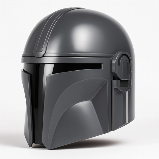 Assembled vapour-smoothed Build Kit hero image for Star Wars: Mandalorian Full size Beskar Helmet