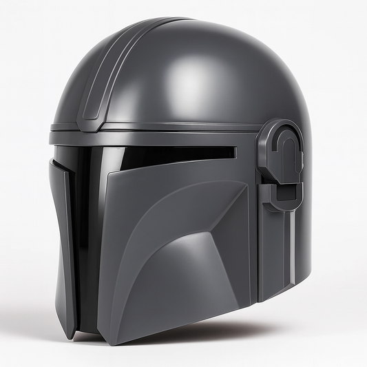 Assembled vapour-smoothed Build Kit hero image for Star Wars: Mandalorian Full size Beskar Helmet