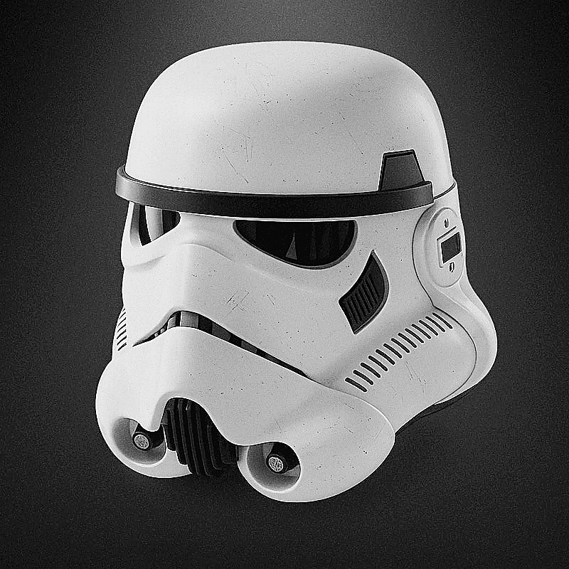 Assembled vapour-smoothed Build Kit hero image for Star Wars: Storm Trooper Helmet, Rogue One